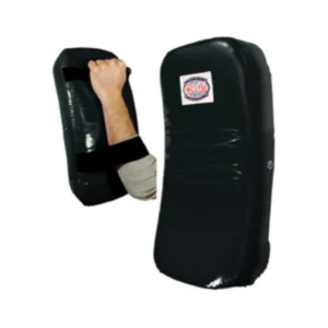 A black pad is on the ground and has a hand in it.