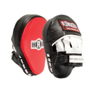 The boxing pads are made of leather and have a padded design.