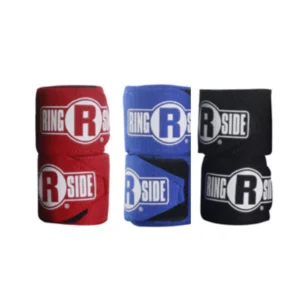 A pair of boxing wraps in different colors.