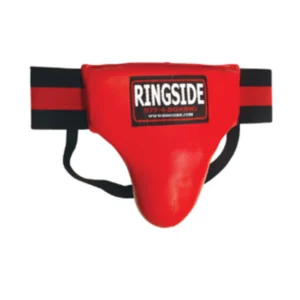 A red and black ring side with the words ringside on it.
