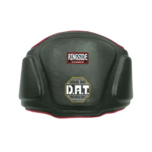 A black and red padded head guard