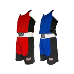 Two boxing uniforms are shown side by side.