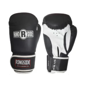 A pair of boxing gloves with the words " ringside " on them.